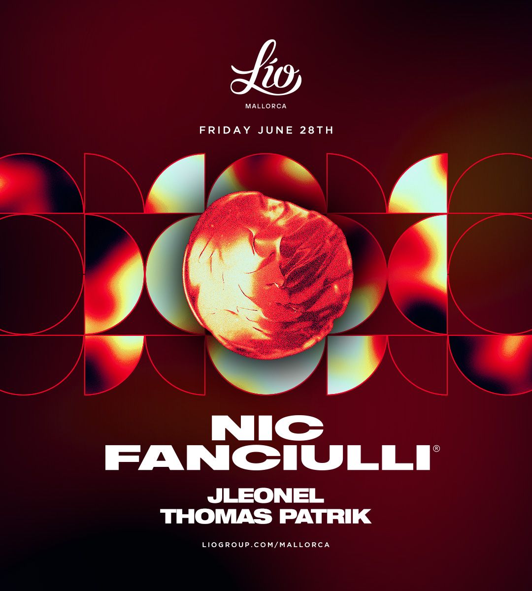 Nic Fanciulli event 28 June at Lío Mallorca